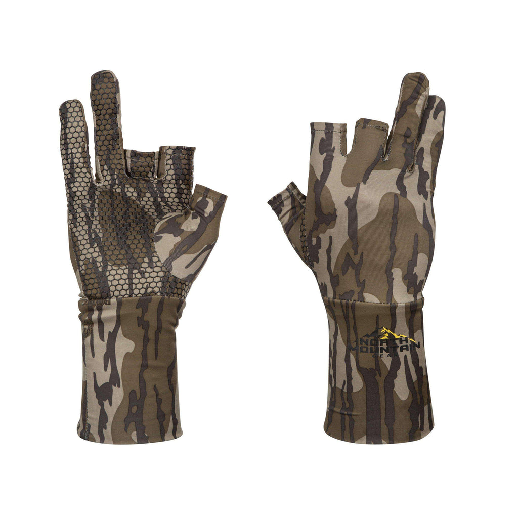 Fingerless Mossy Oak Bottomland Gloves - North Mountain Gear
