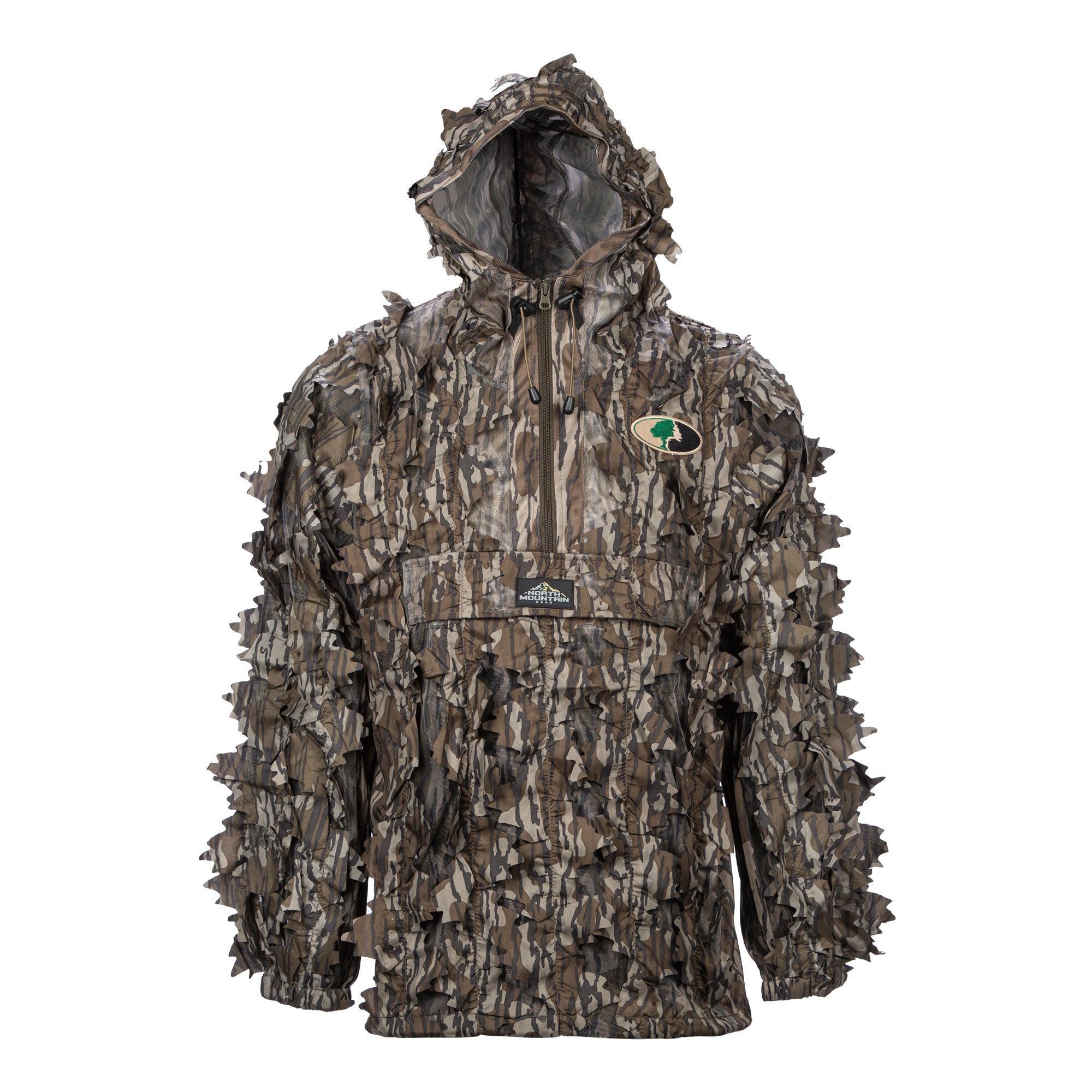 MOSSY OAK - 1/2 ZIP LEAFY JACKET WITH HOOD - North Mountain Gear