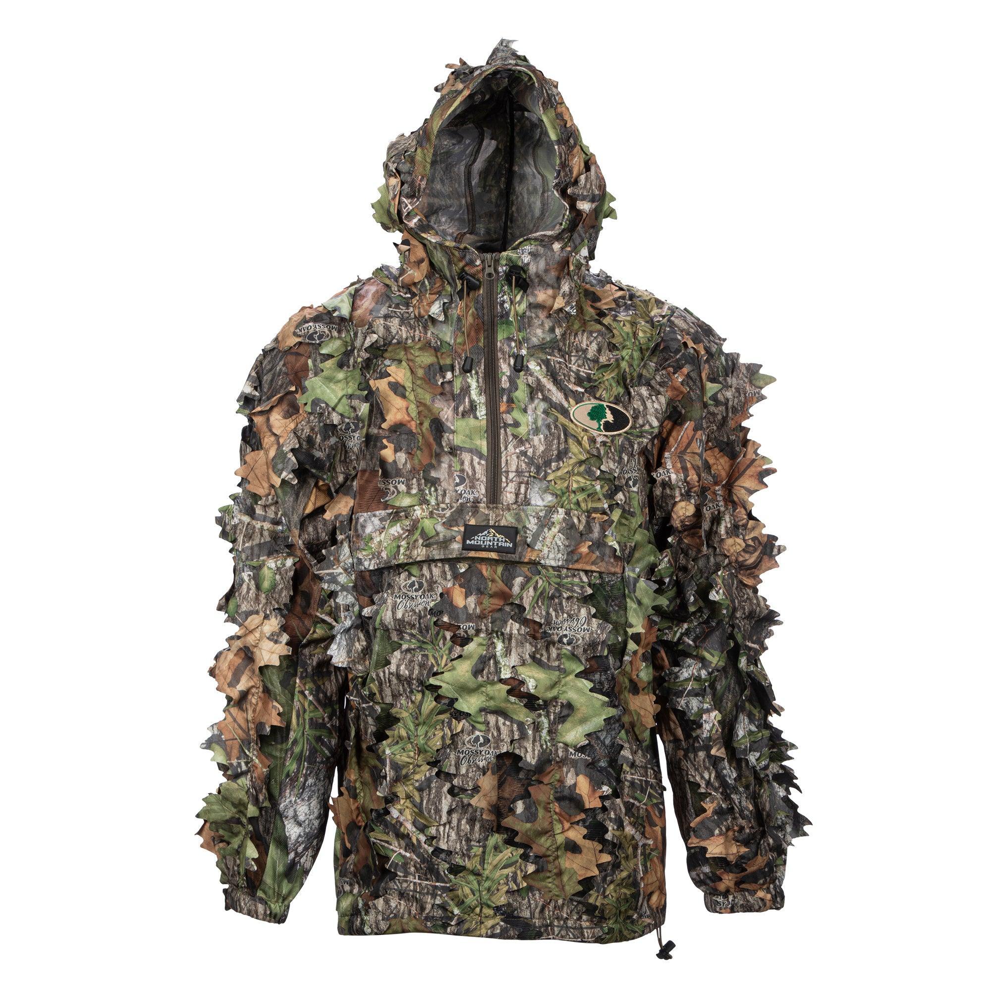 MOSSY OAK - 1/2 ZIP LEAFY JACKET WITH HOOD - North Mountain Gear