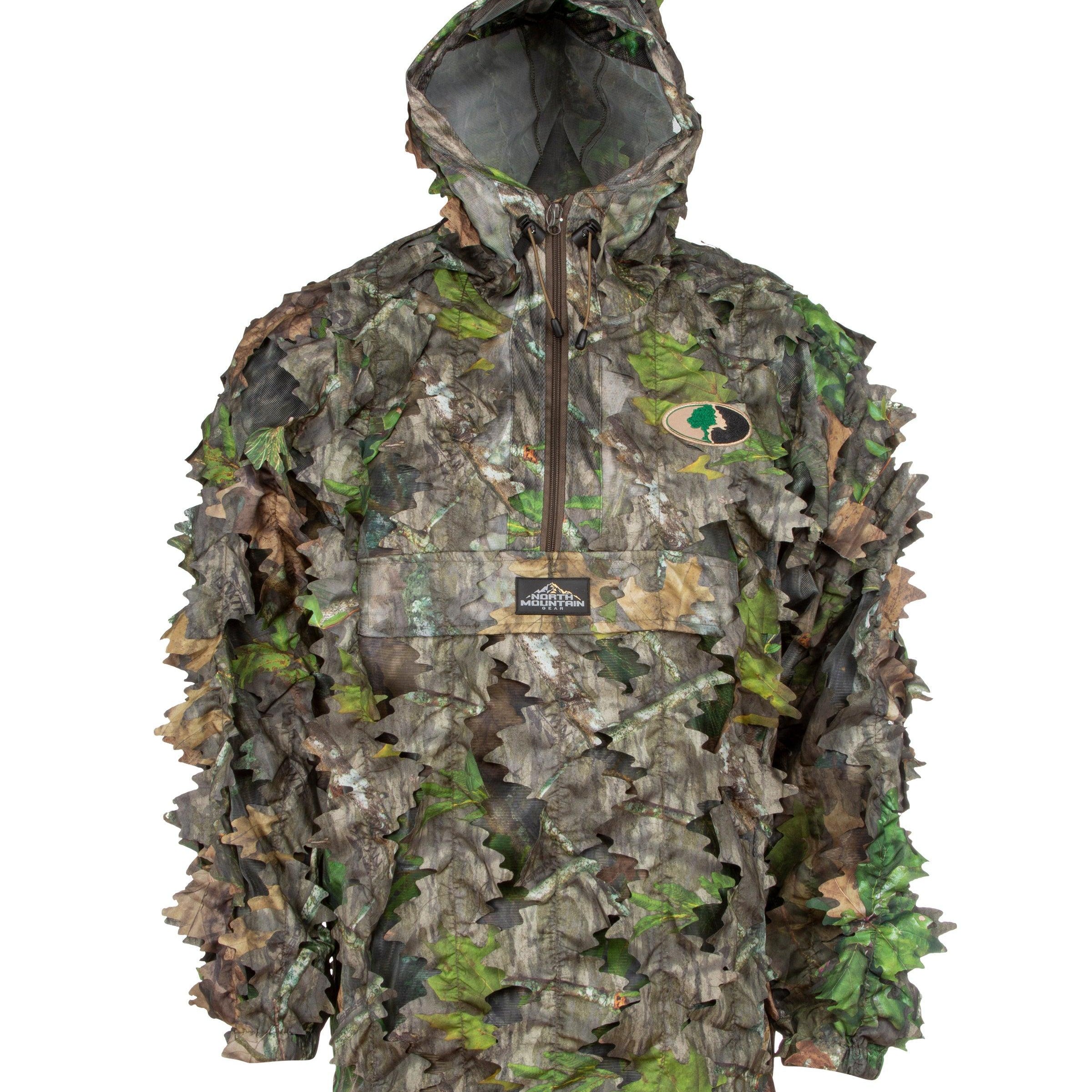MOSSY OAK - 1/2 ZIP LEAFY JACKET WITH HOOD - North Mountain Gear