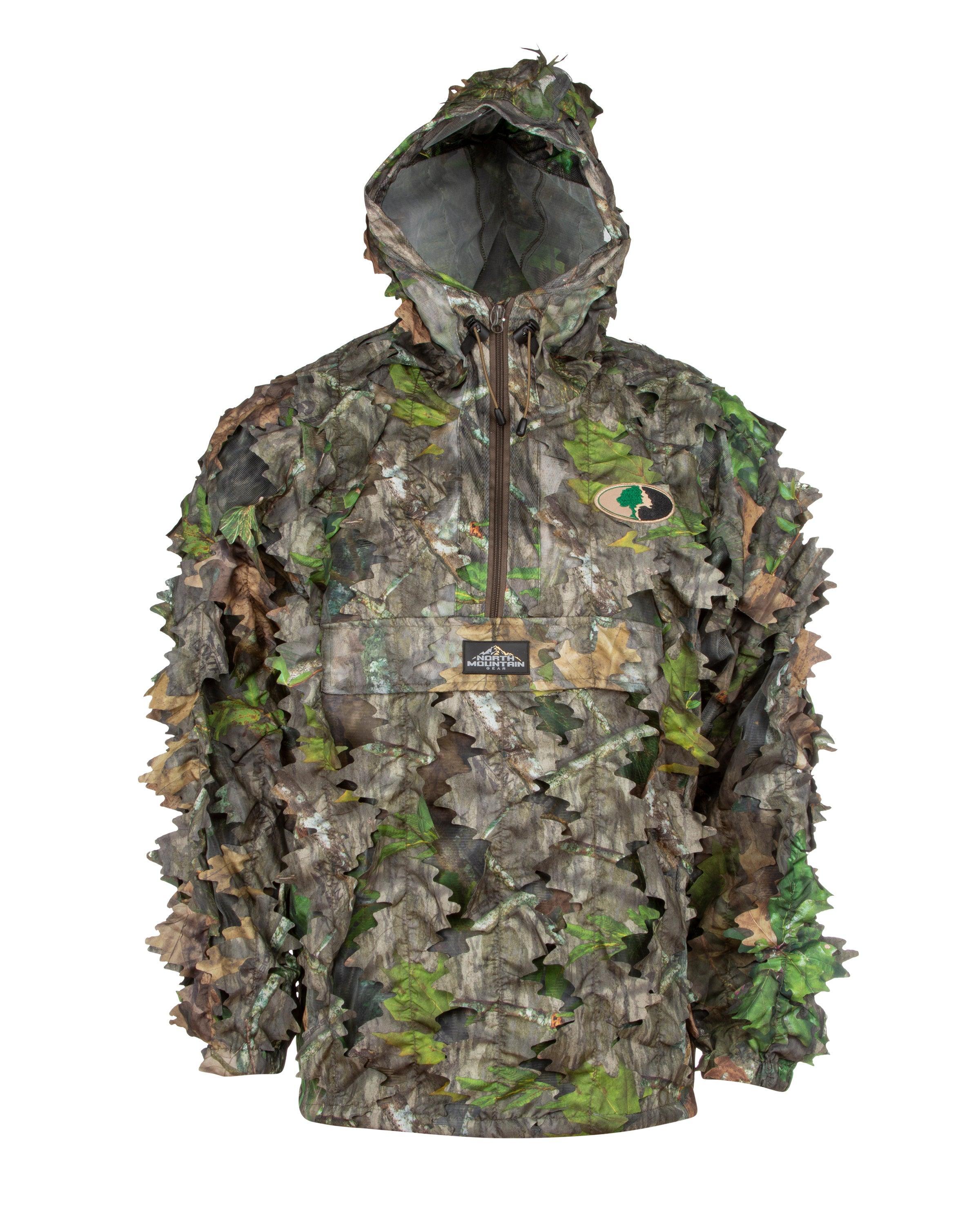 MOSSY OAK - 1/2 ZIP LEAFY JACKET WITH HOOD - North Mountain Gear