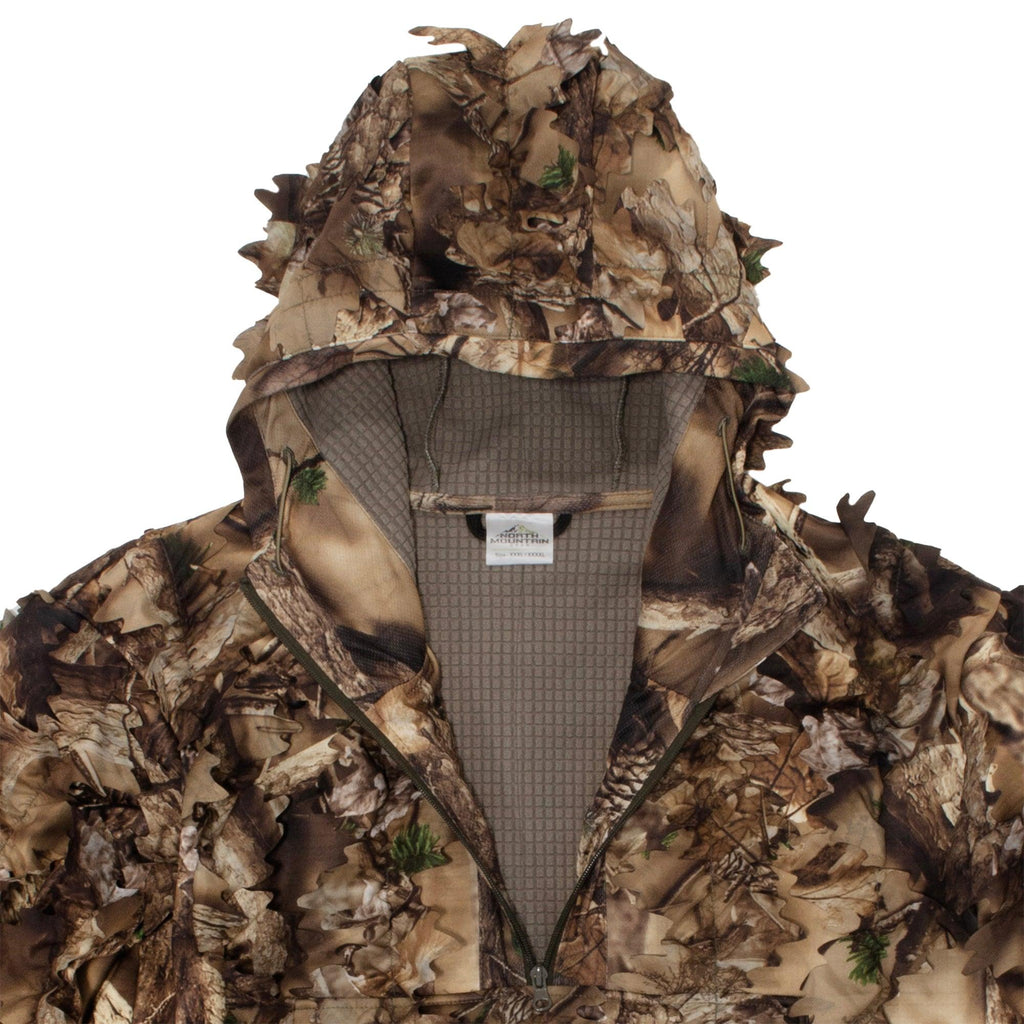 NMG Solid Shell Mid-Weight 1/4 Zip Leafy Jacket With Hood and Kangaroo Pouch - North Mountain Gear