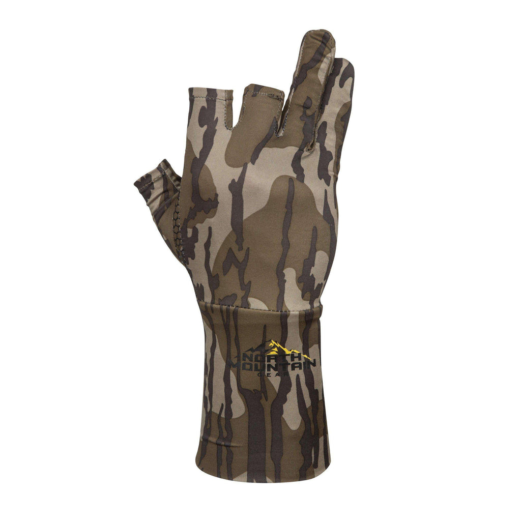 Fingerless Mossy Oak Bottomland Gloves - North Mountain Gear