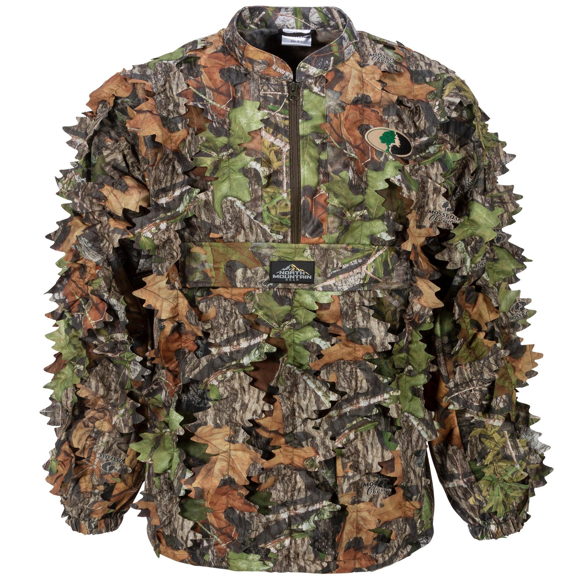 MOSSY OAK - 1/2 ZIP LEAFY JACKET WITHOUT HOOD - North Mountain Gear