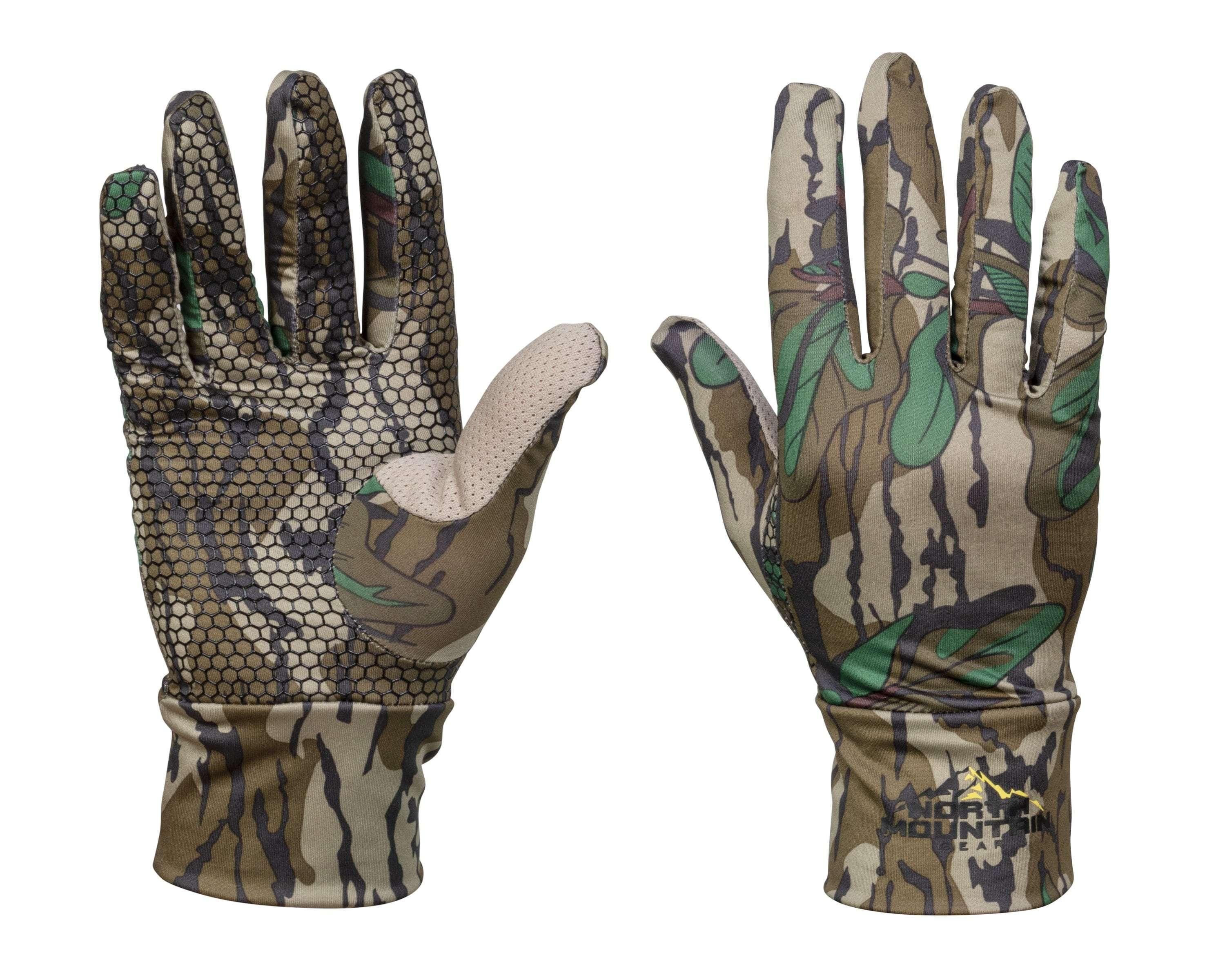 North Mountain Gear's Mossy Oak Greenleaf Camo Stretch Fit Gloves