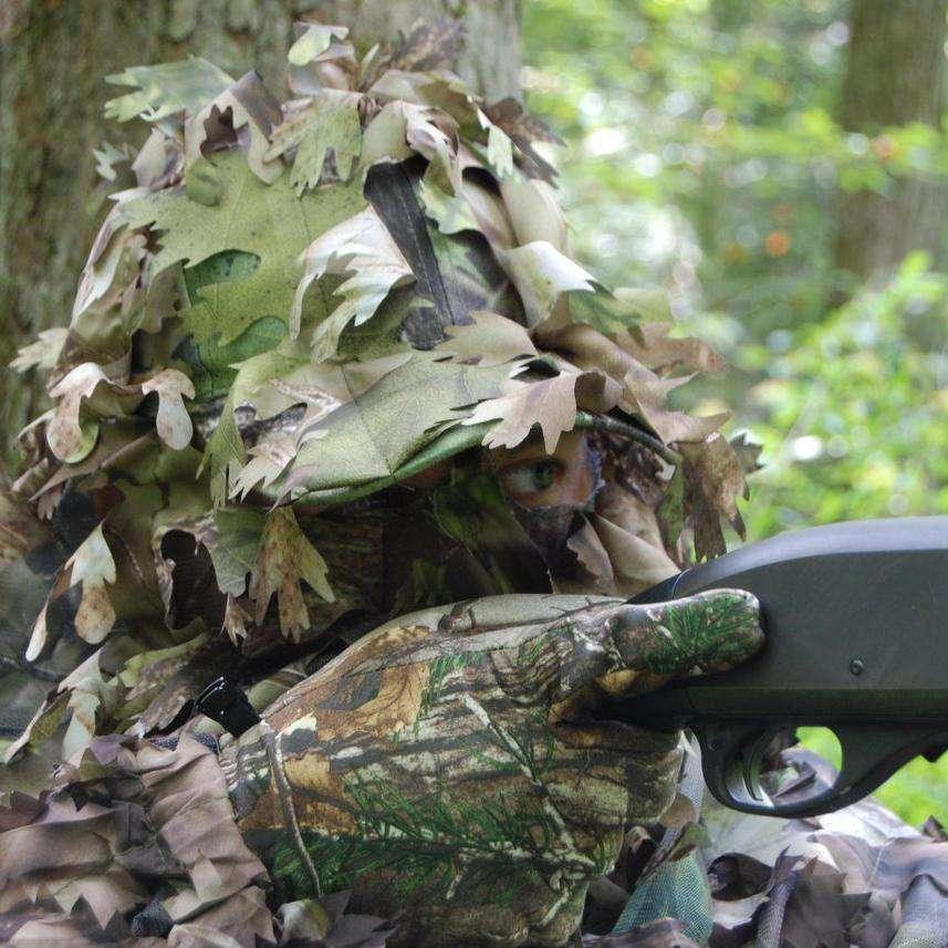 NMG - Leafy Hat With Face Mask - Woodland Green - North Mountain Gear